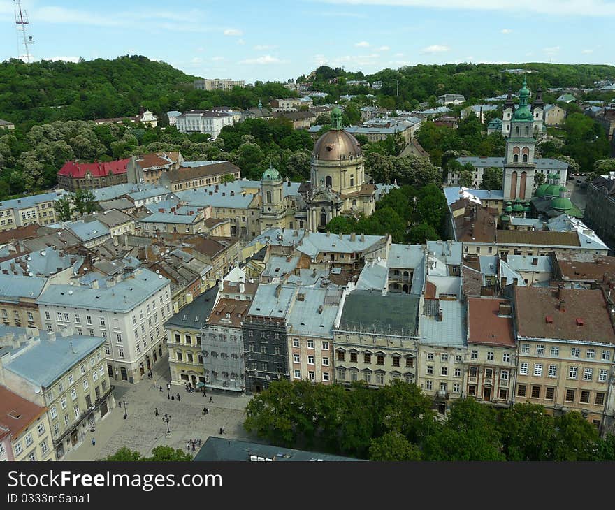 This is a panorama of Lvov in western Ukraine. This is a panorama of Lvov in western Ukraine