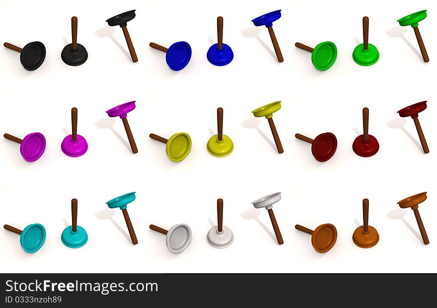 Color Toilet Plungers