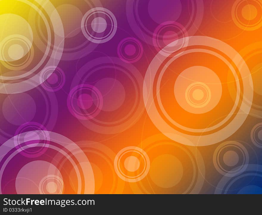 Multicolored abstract background with circles