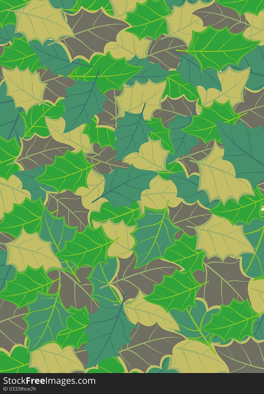 Vector illustration - vegetative ornament in the form of carpet from leaves. Vector illustration - vegetative ornament in the form of carpet from leaves.