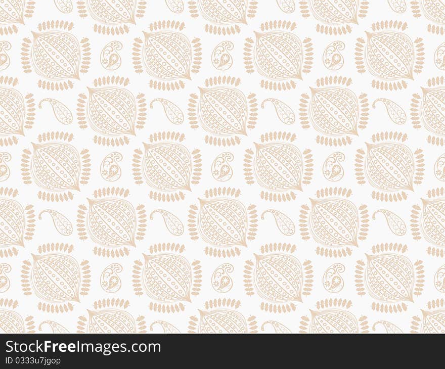 Brown damask seamless wallpaper