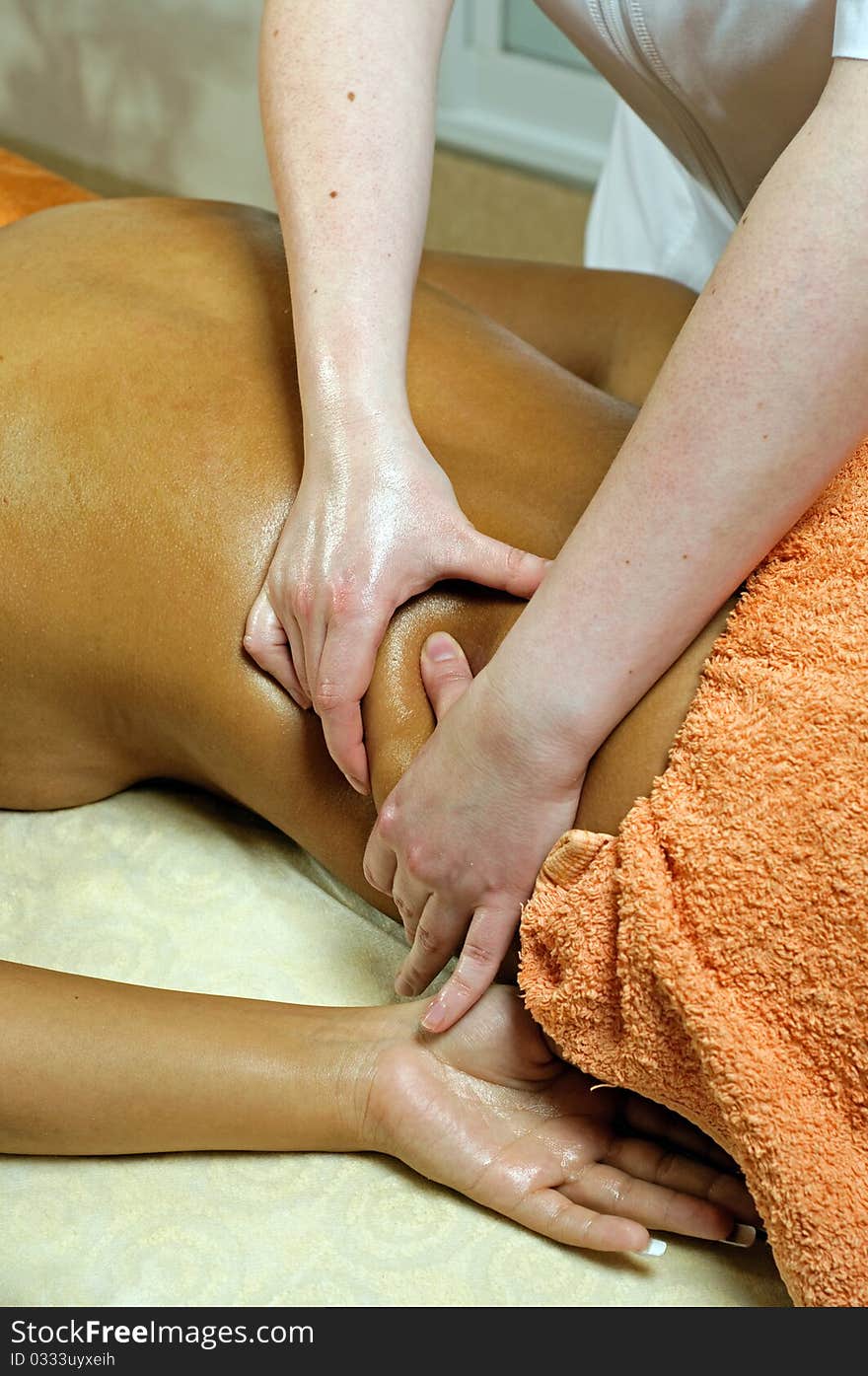 Woman during massage