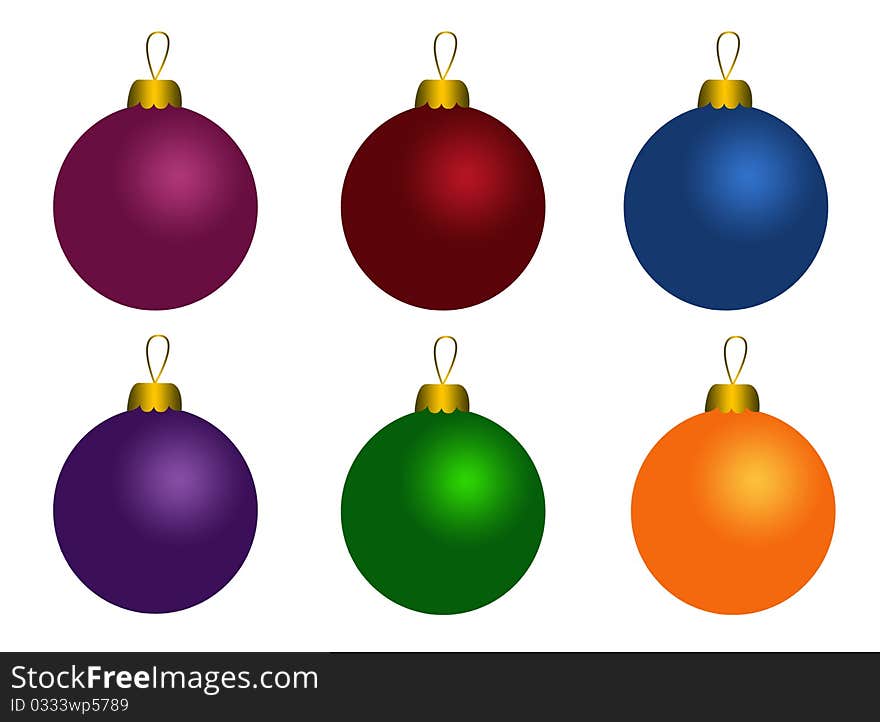 Set Of Christmas Balls