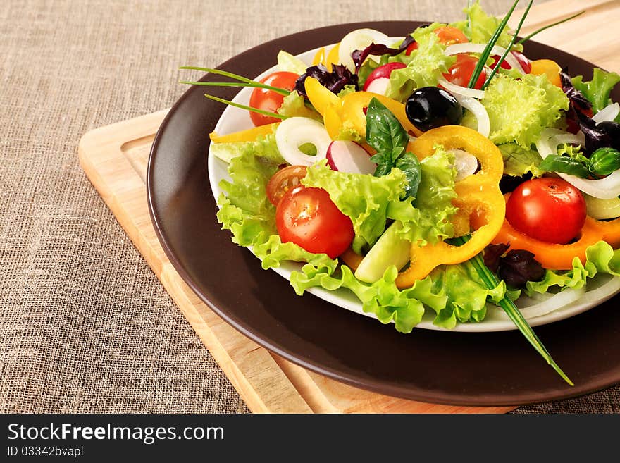 Food theme: fresh vegetable salad. Food theme: fresh vegetable salad.