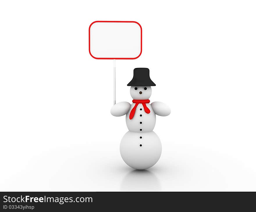 3d Snowman