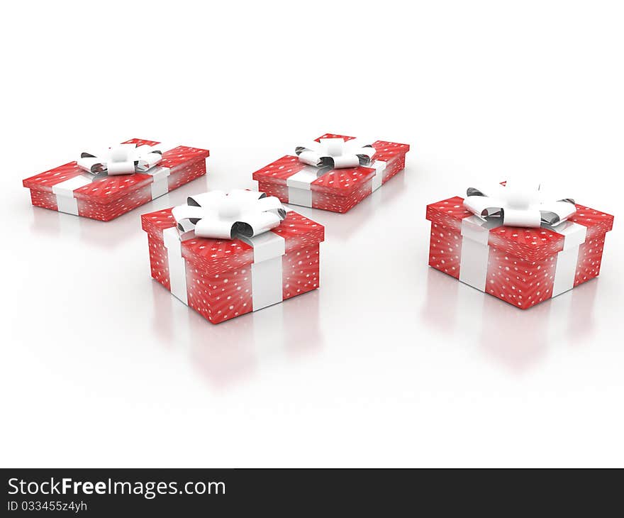 Gift box on white background