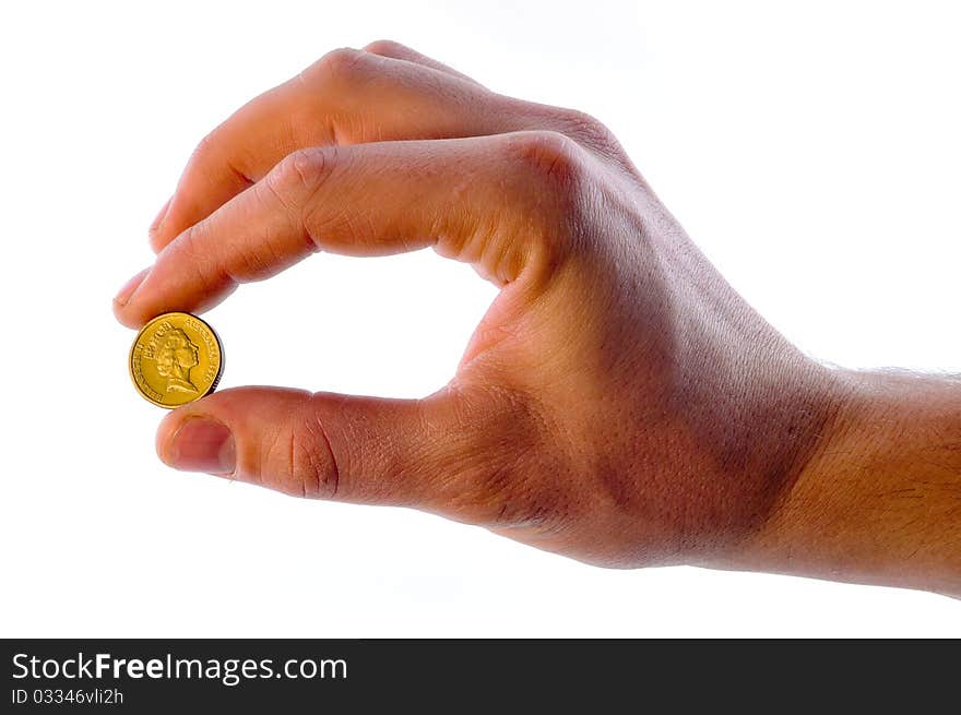 Coin in hand