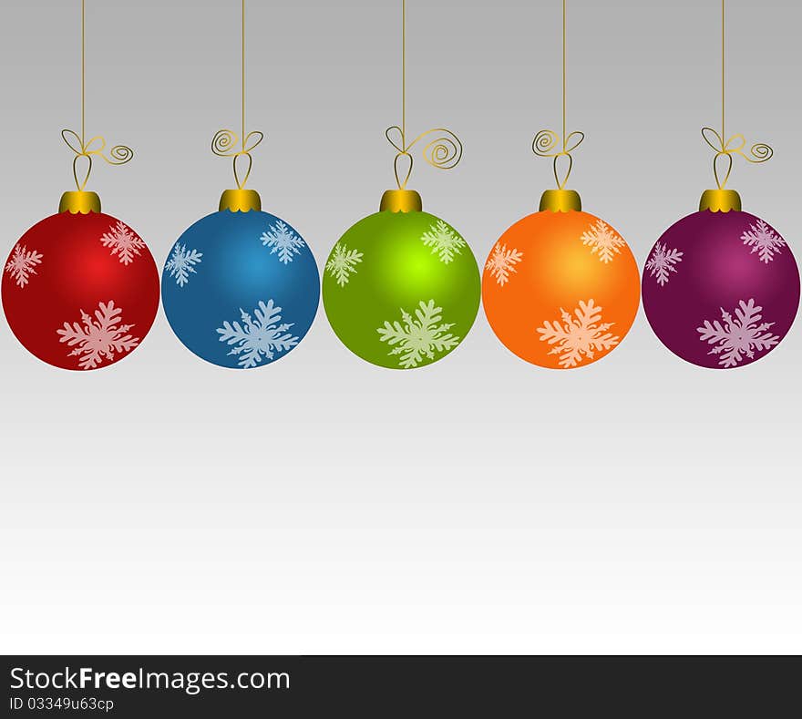 Set of christmas balls