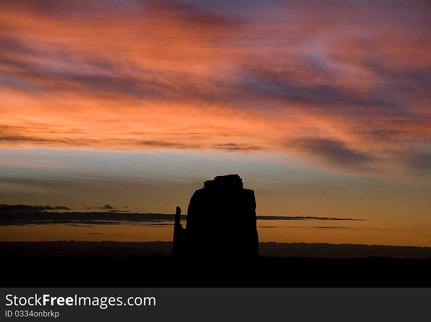 Sunset At Monument Valley