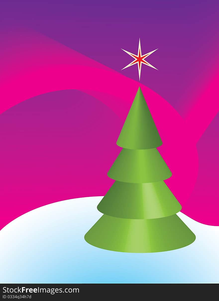 Abstract illustration of Christmas Tree