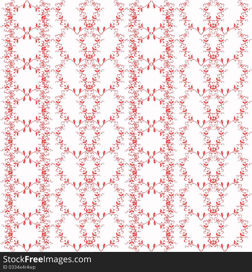 Seamless wallpaper of classic floral pattern