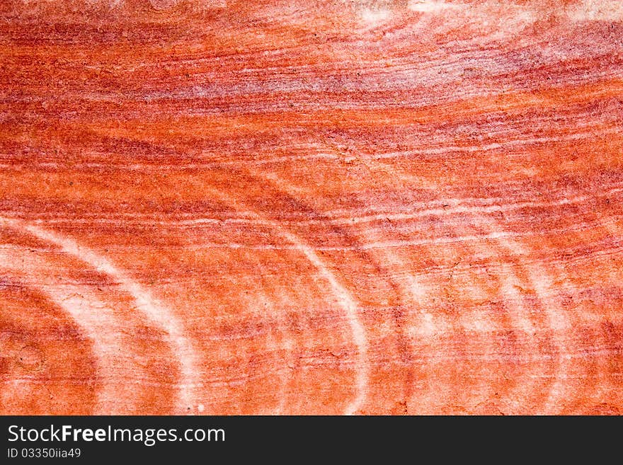 Patterns in brightly coloured stone at Petra