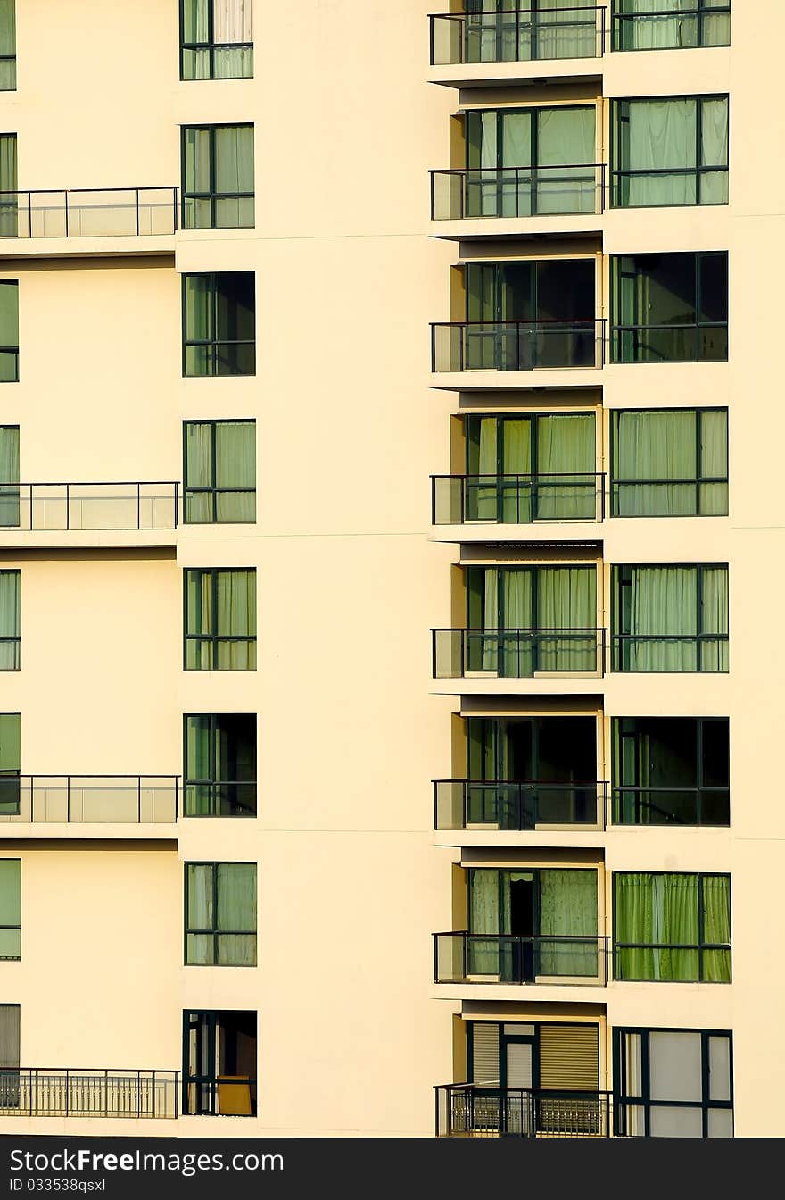 A high-rise building local and Windows