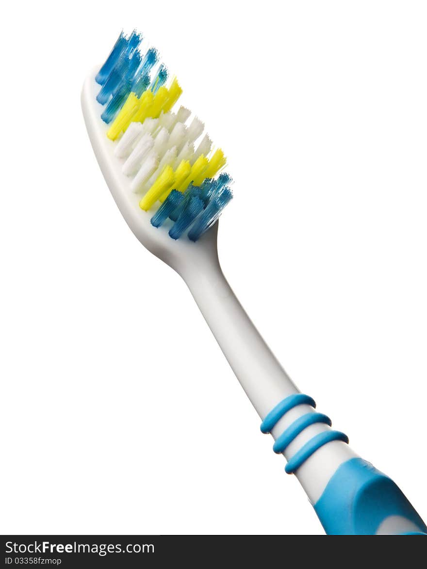 Close-up colorful toothbrush