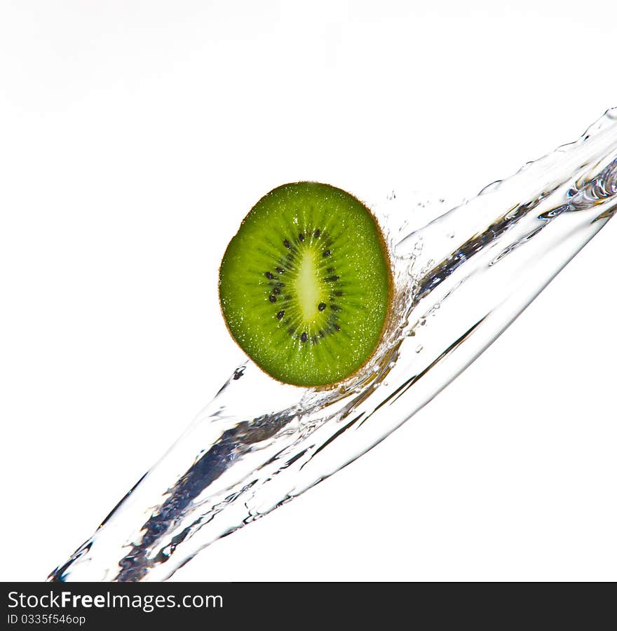 Fruirts and Water on white background. Fruirts and Water on white background