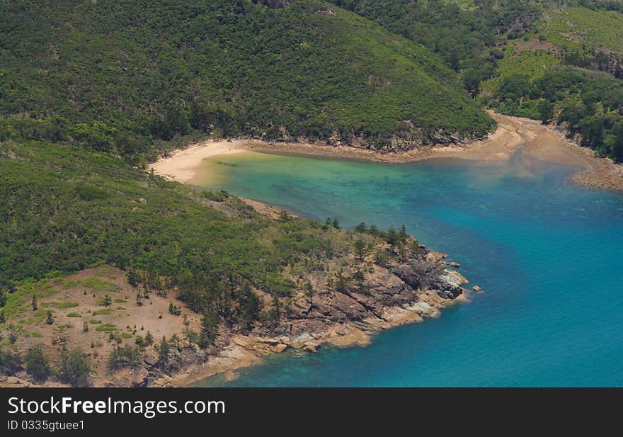 Aerial View of a Bay. Aerial View of a Bay