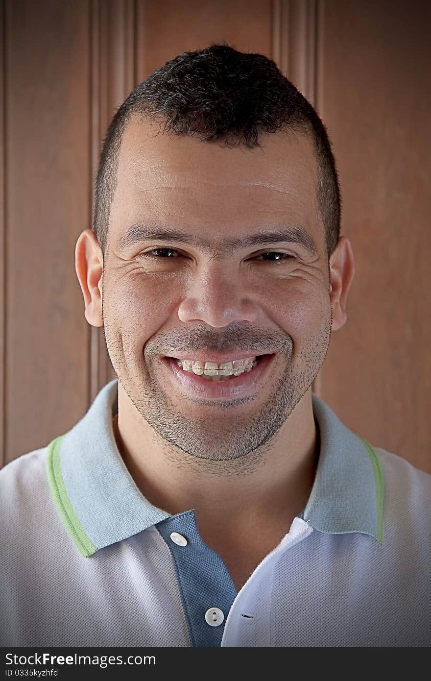 Portrait in Full Face of a Hispanic Guy. Portrait in Full Face of a Hispanic Guy.