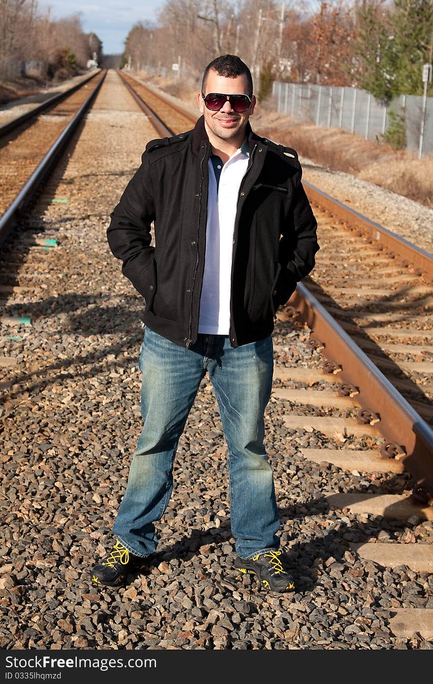 Tourist at the train station. Tourist at the train station.