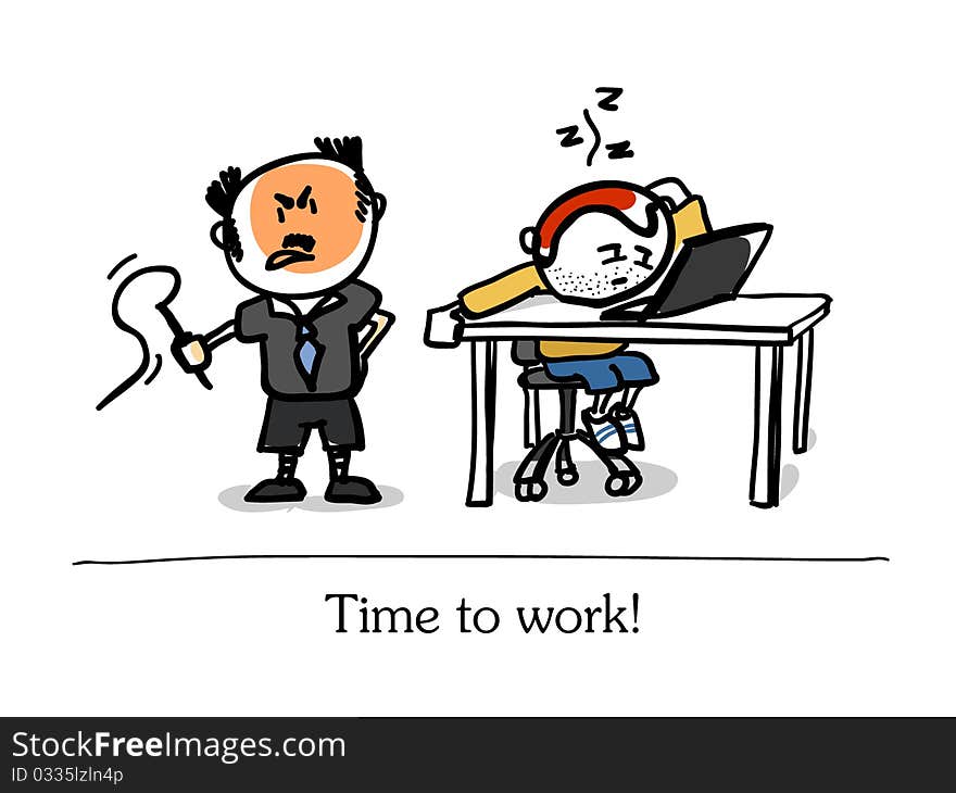 One monday working day in office. One monday working day in office