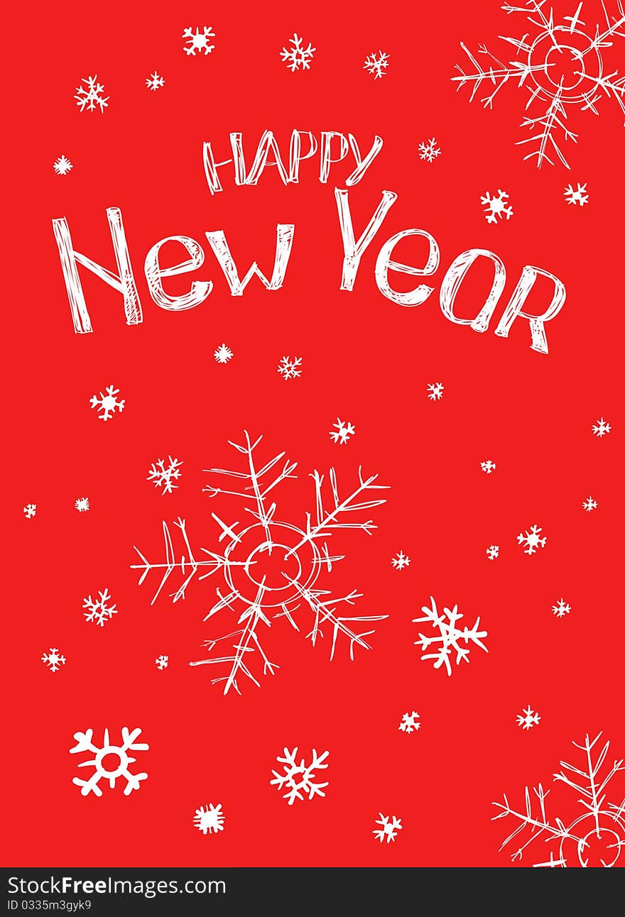 Happy new year greetings card. Happy new year greetings card