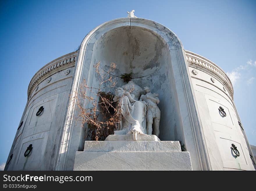 Above-ground tomb in New Orleans, Louisiana. Above-ground tomb in New Orleans, Louisiana