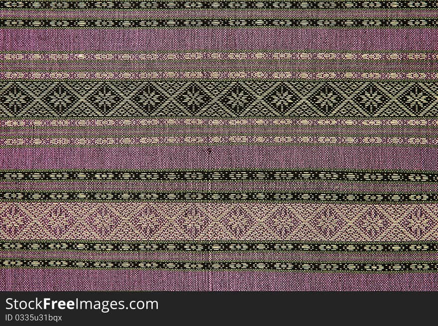 Hand-woven fabrics in Thai-pattern designs. Hand-woven fabrics in Thai-pattern designs.