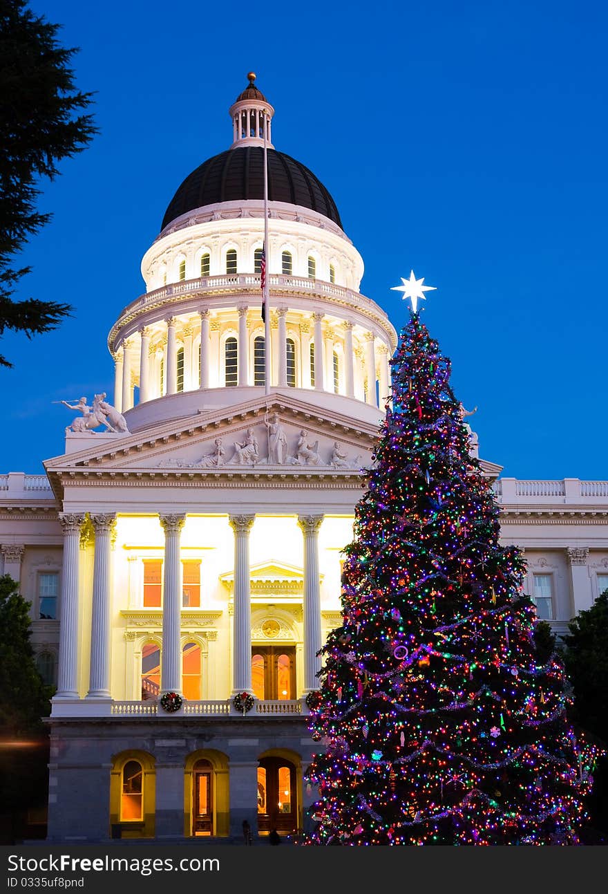 Capitol Christmas Tree in Sacramento California