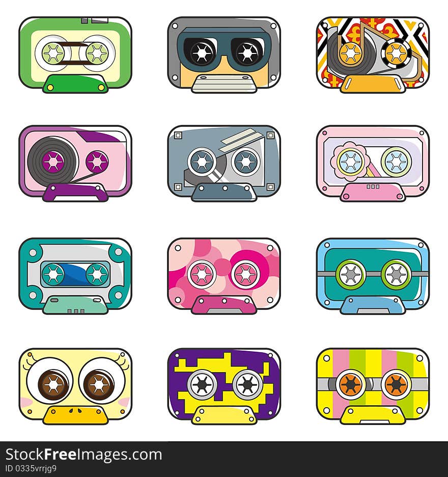 Cartoon tape icon