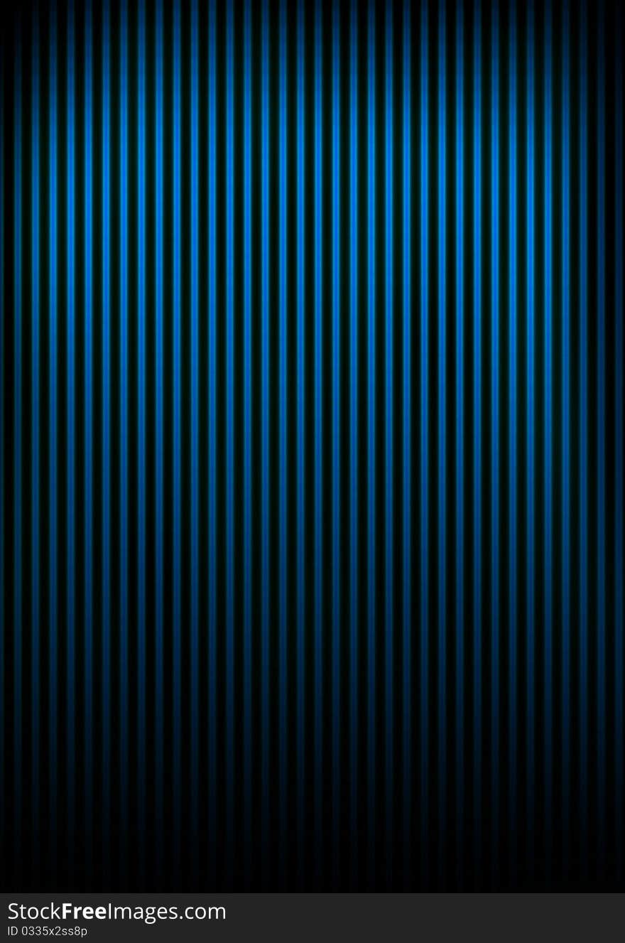 Shaded wall with blue grill painting