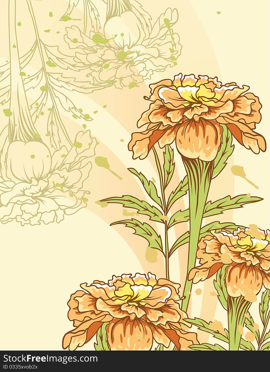 Background With Decorative Flowers