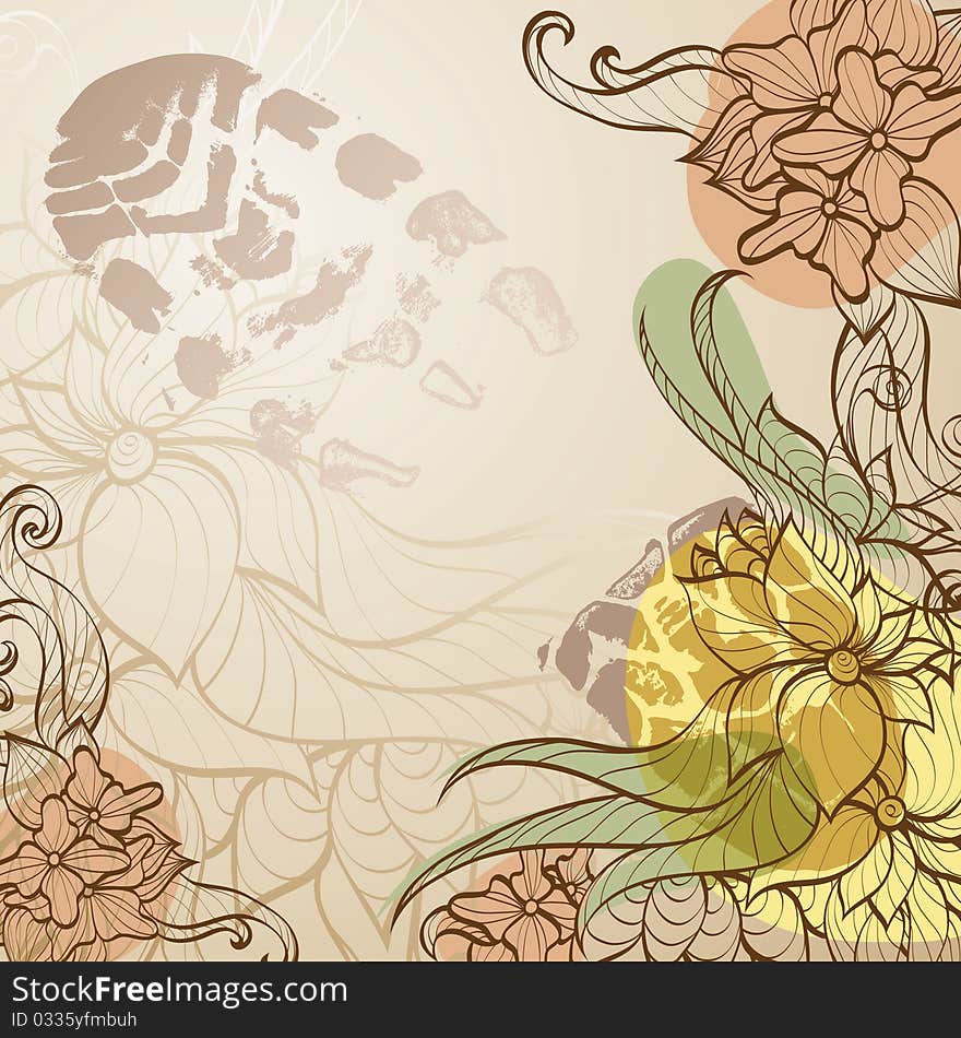 Background With Decorative Flowers