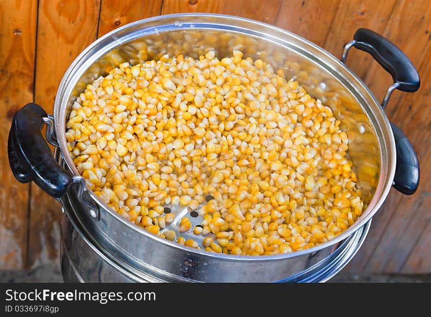 Corn seed cooking