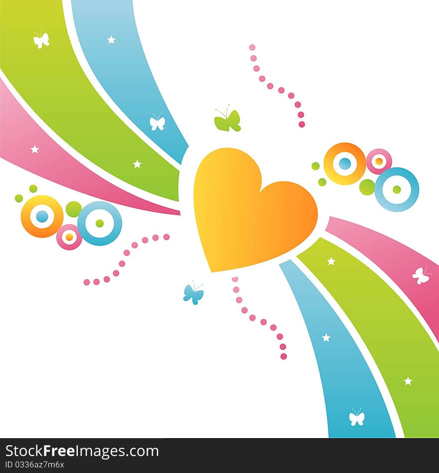 Colorful heart background