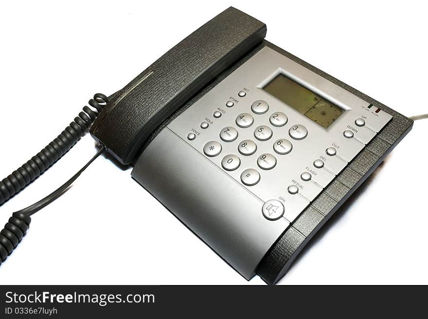 Office phone isolated on the white background