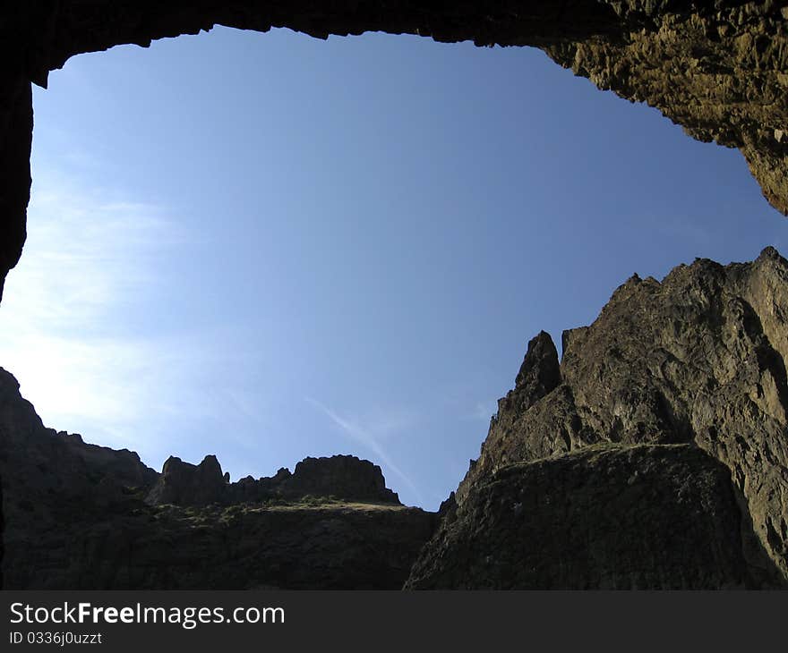 The Mountains and sky- the frame for a photo. The Mountains and sky- the frame for a photo