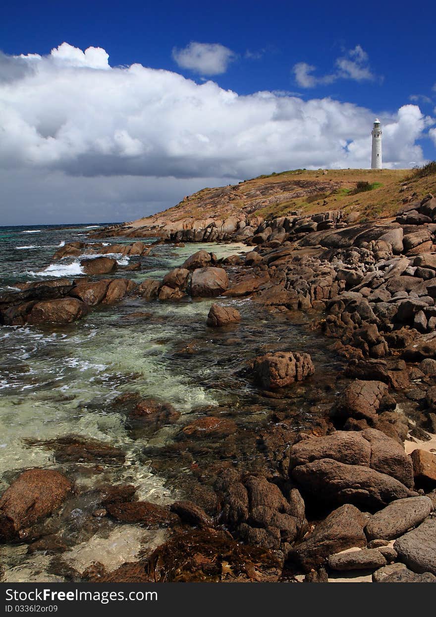 Lighthouse and cliff