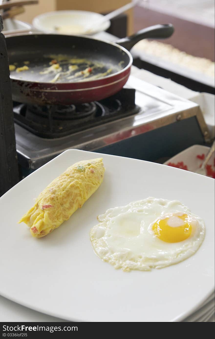 Fried Egg And Omelet