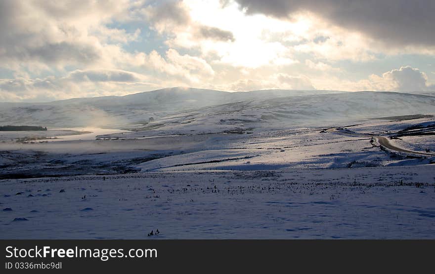 Denbigh Moors in snow.