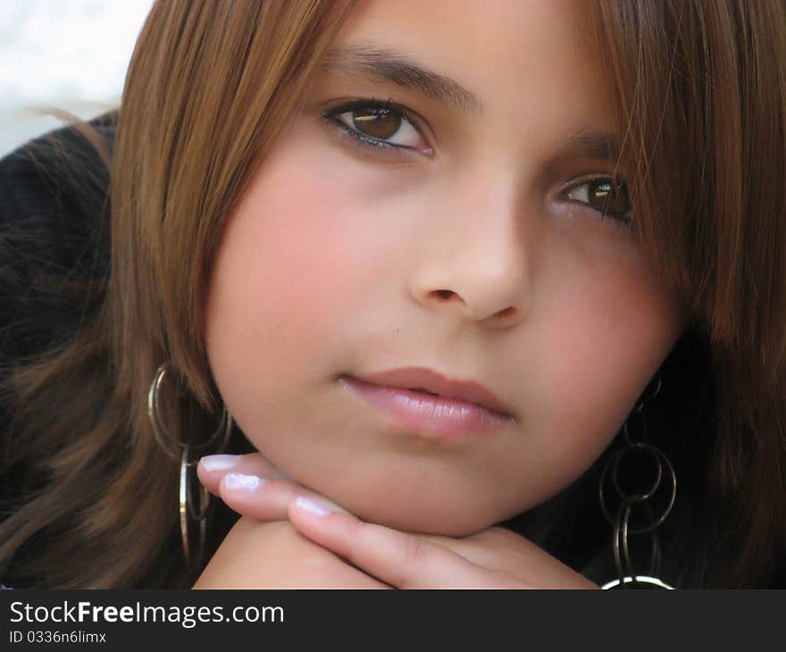 Portrait of a young girl, portrait, outdoor. Portrait of a young girl, portrait, outdoor.