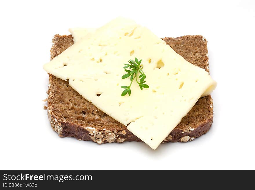 Bread slice with cheese