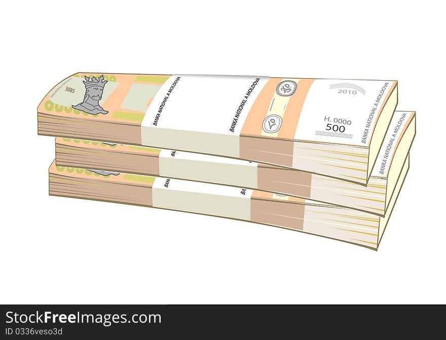 Bundles of banknotes in the