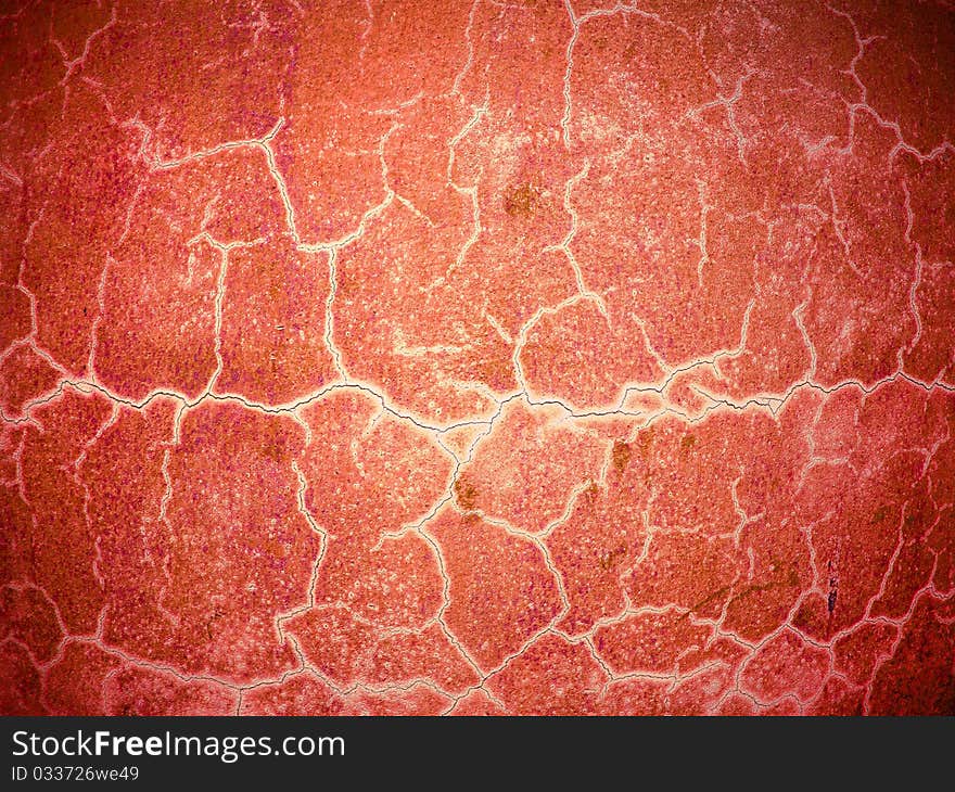 Texture of abstract Red Rough old wall background