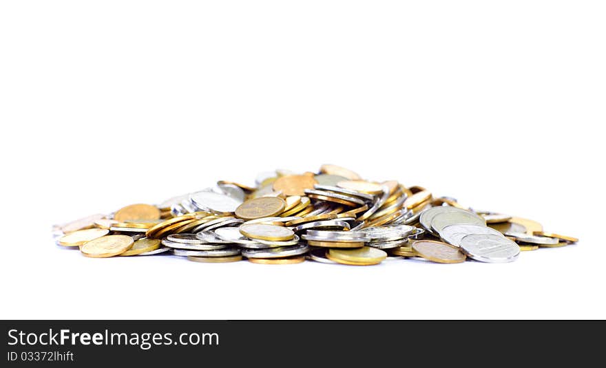 Coin. Isolated over white background