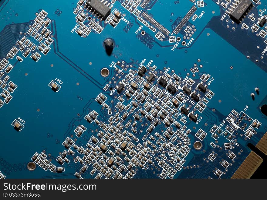 Close-up circuit board background. Close-up circuit board background