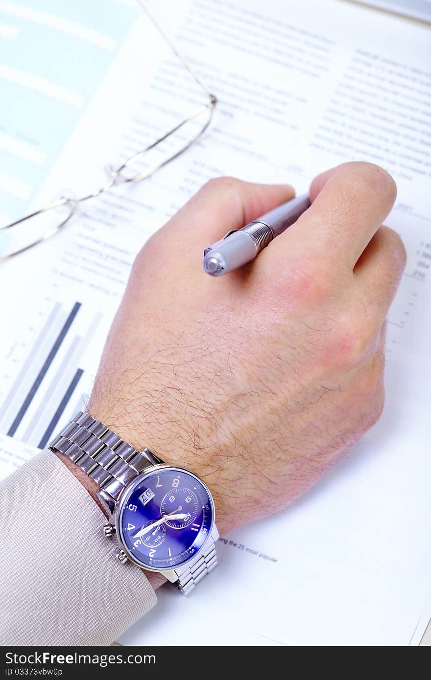 Businessman working in the office