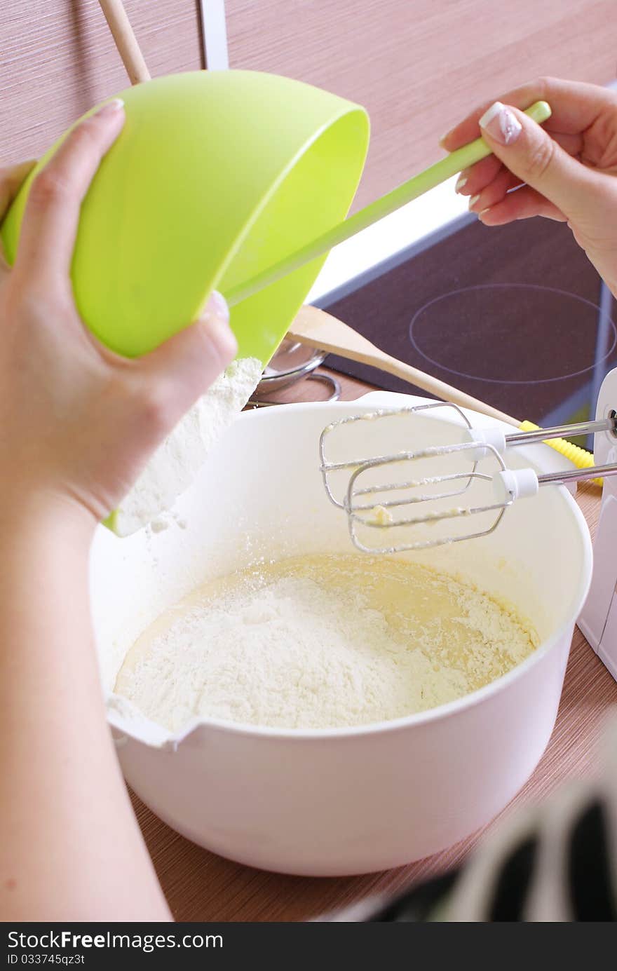 Woman is preparing some cookies