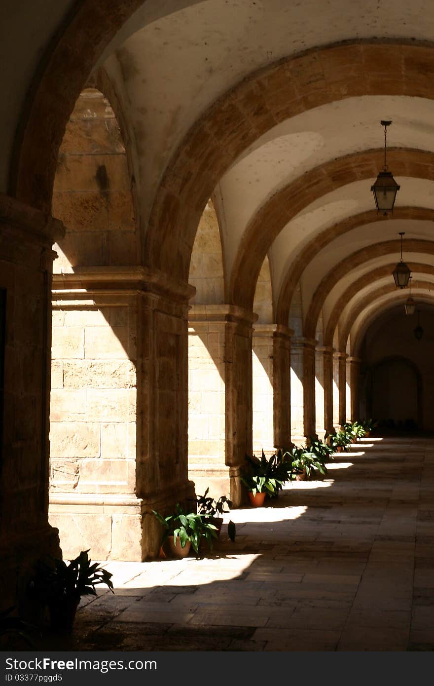 Arcades in monastery