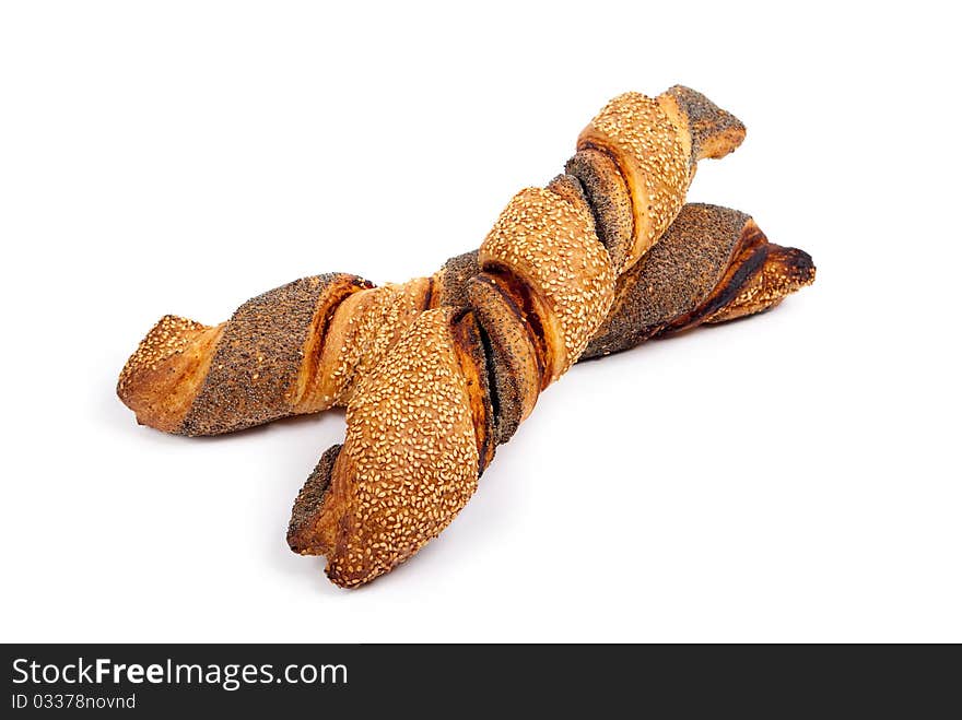 Baguettes with sesame and poppy seeds