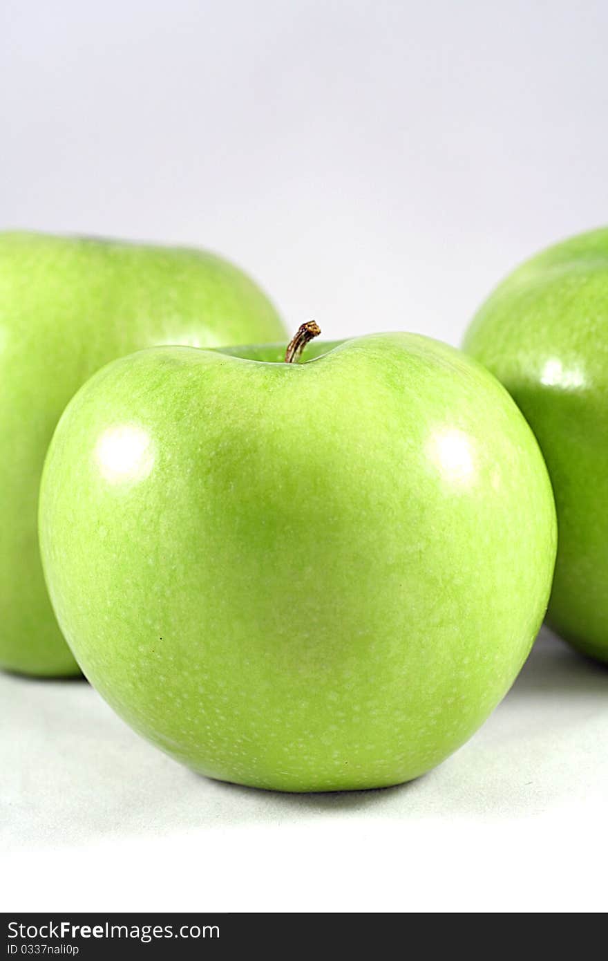 Close up of green apples.