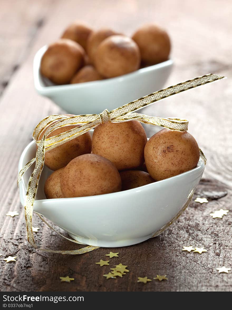 Delicious marzipan balls